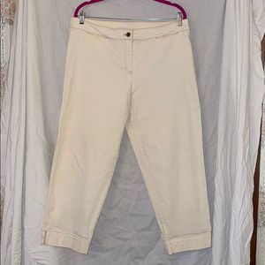 EUC Eileen Fisher cream cropped pants
